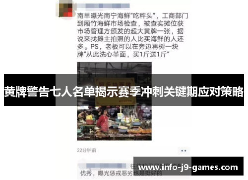 黄牌警告七人名单揭示赛季冲刺关键期应对策略